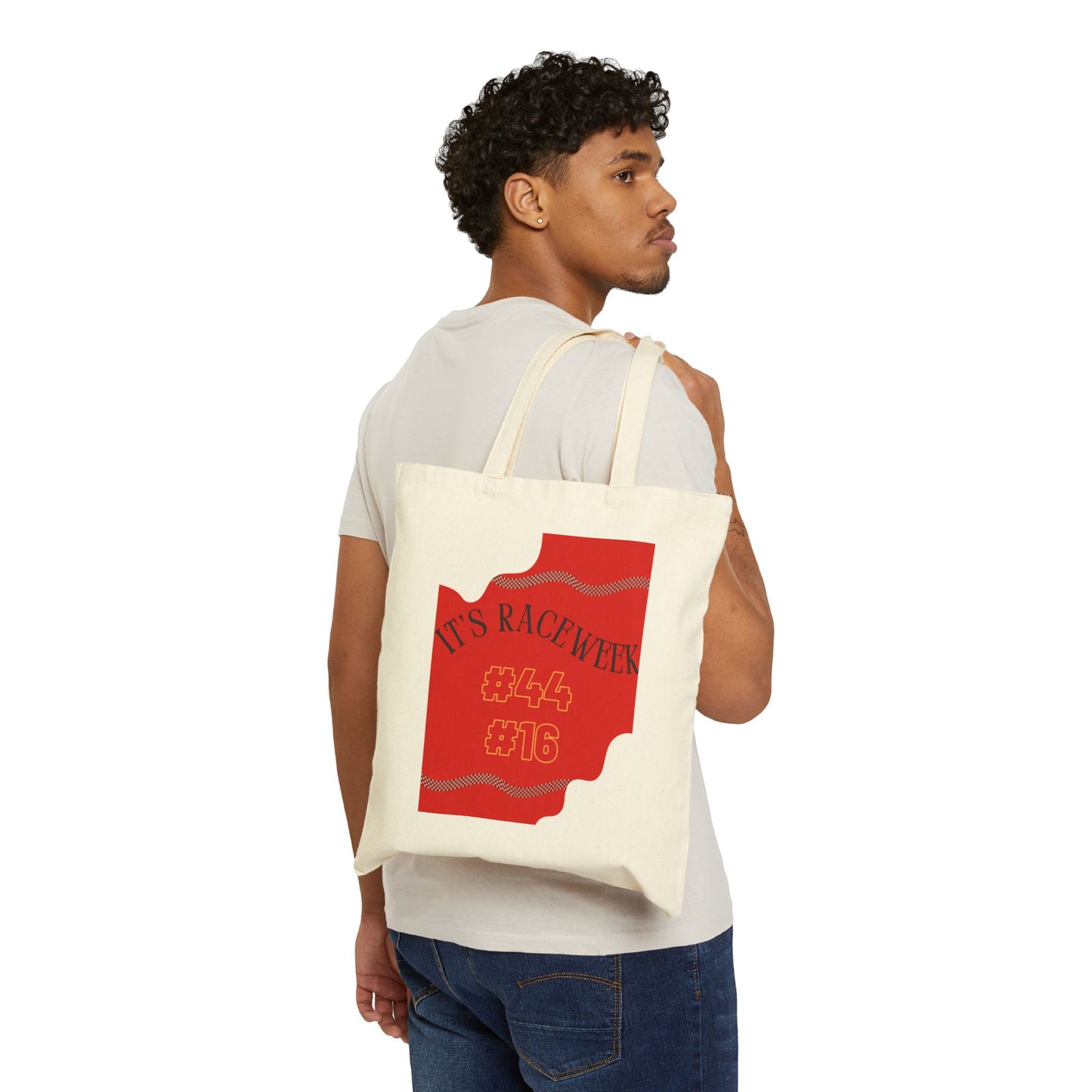 Race Week Cotton Canvas Tote Bag|Ferrari